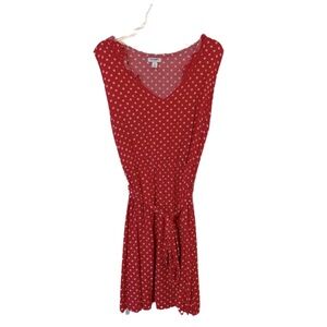 Old Navy Cherry Red and Cream Dress Polka Dot Pattern Size  XL